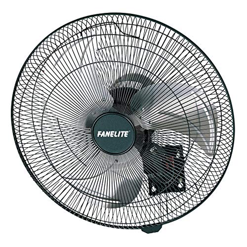 Fanelite - Ventilateur mural 45T-W - Diamètre 45 cm - 3 vitesses - Avec cordons - Oscillant ou fixe - Professionnel - Fort débit d'air - Installation facile Cover