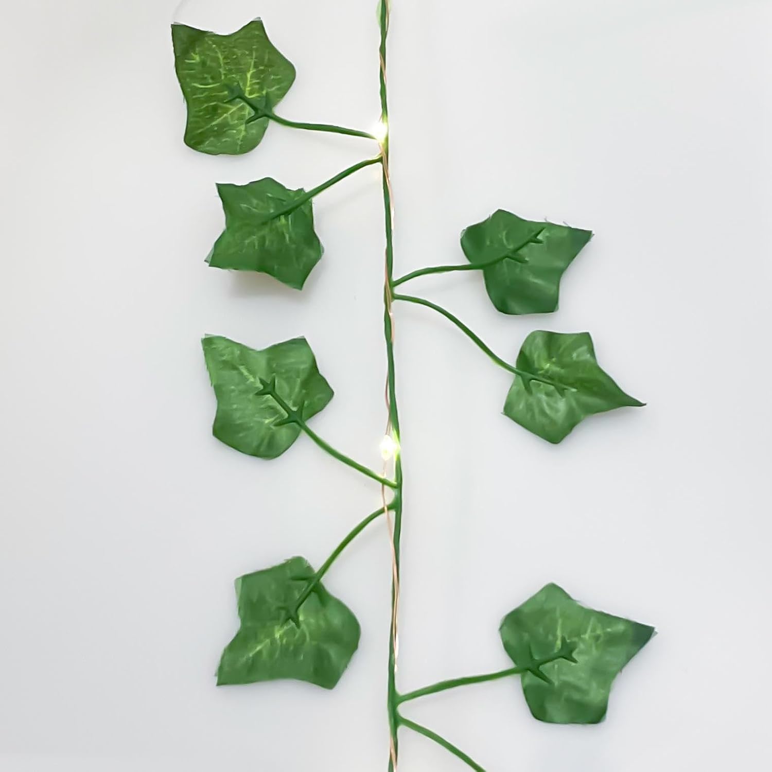 Outdoor Waterproof 5 m 50 Led Green Leaves Copper Wire Solar String Light for Garden,Tree Courtyard,Holiday,Courtyard