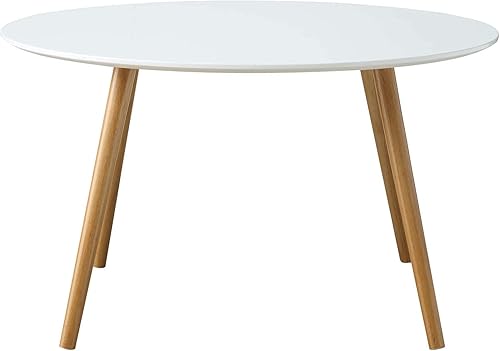 Miniatura 5 de Convenience Concepts Oslo - Mesa de centro redonda, color blanco brillante