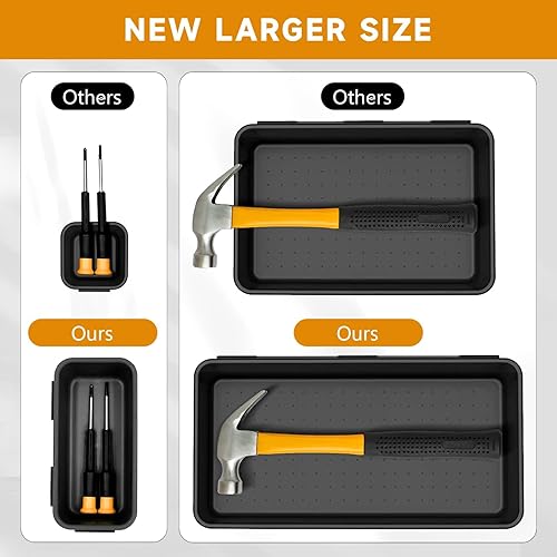 Miniatura 6 de Organizador de caja de herramientas con bandeja mejorada (60 piezas), organizador de cajones de escritorio, bandeja para caja de herramientas, 60