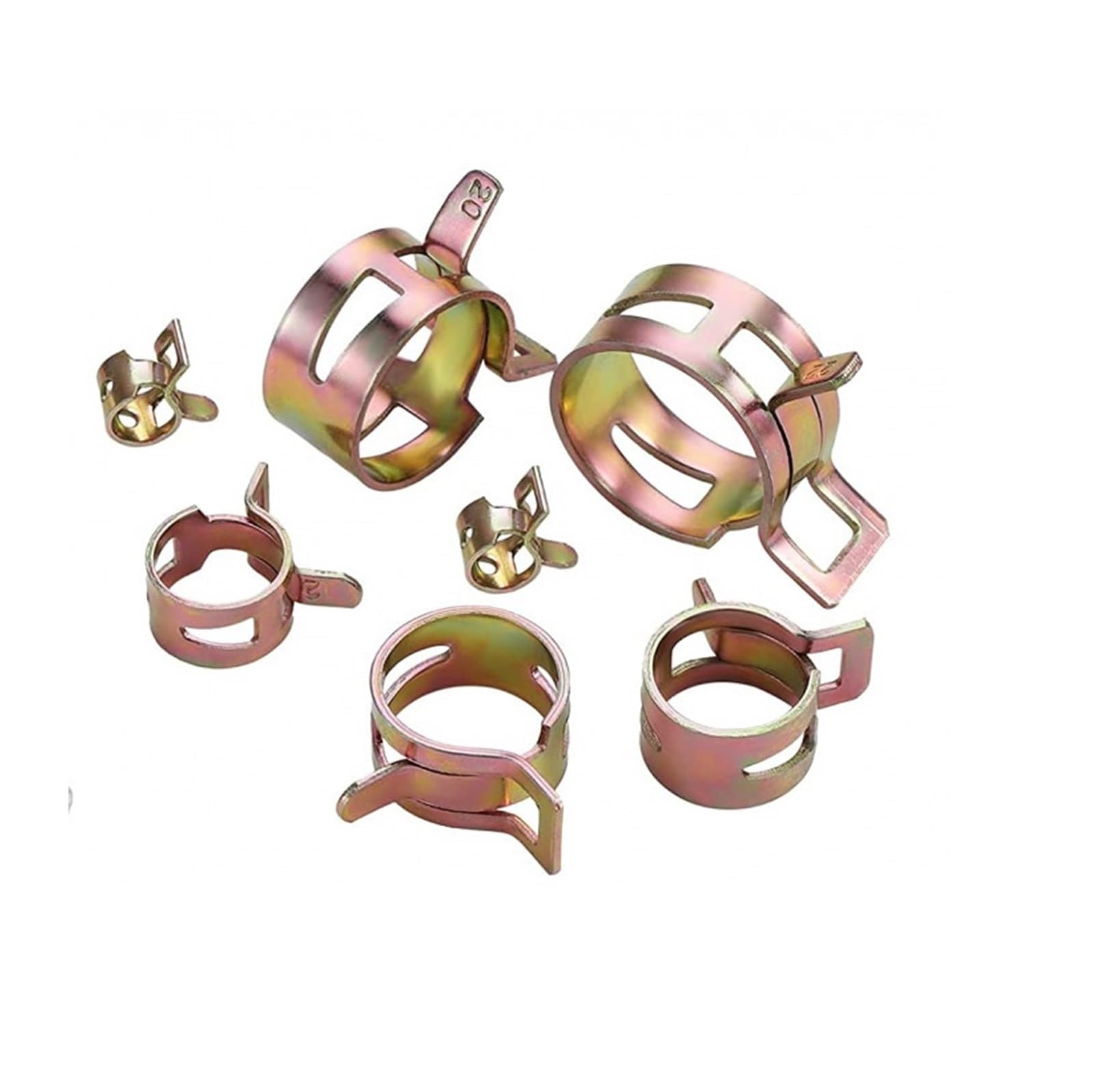 Fascette a molla per tubo flessibile, 10 pezzi, 5 mm-22 mm