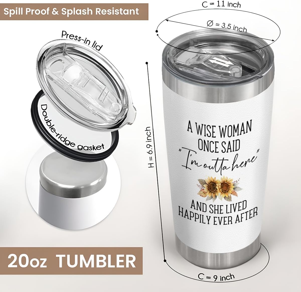 Retirement Gifts For Women 2025 - Retired 2025 Tumbler - A Wise Woman Once Said Stainless Steel Mug 20 Oz - Retirement Cup - Thank You Gifts for Coworkers, Nurse, Boss, Mom, Sister, Teacher - Image 2