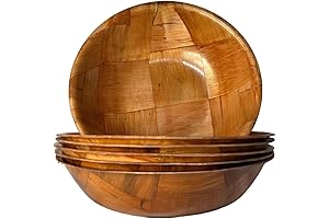 6-Piece Wooden Salad Bowl Set