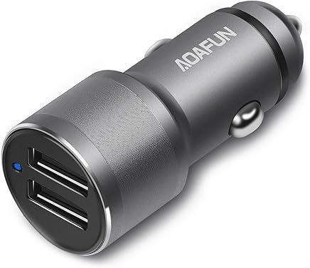 AOAFUN Cargador Dual del Coche del USB 4.8A 24W, para el iPhone X / 8/7 / Plus, iPad Pro/Air 2 / Mini, Galaxy S7 / S6 / Edge/Plus, Nota 5/4, LG, Nexus, HTC y m AOAFUN Cargador Dual del Coche del USB 4.8A 24W, para el iPhone X / 8/7 / Plus, iPad Pro/Air 2 / Mini, Galaxy S7 / S6 / Edge/Plus, Nota 5/4, LG, Nexus, HTC y m