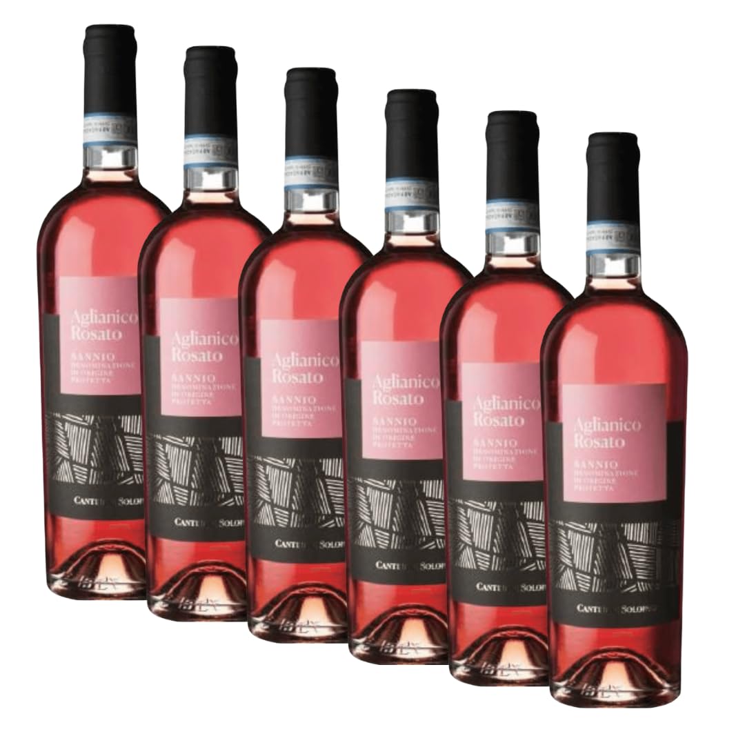 Solopaca Rosado Vino Rosado DOC Campania Aglianico Pack 6 Botellas 750 ml Perfecto para Acompañar Aperitivos, Pastas, Cocina Oriental o Ensaladas