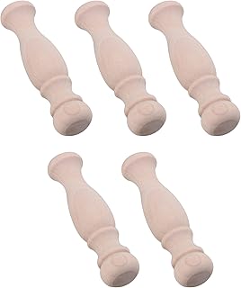 RDEXP 5Pcs Unfinished Wooden Spindles Baluster for Home Decoration Crafts 2.76"x0.71"