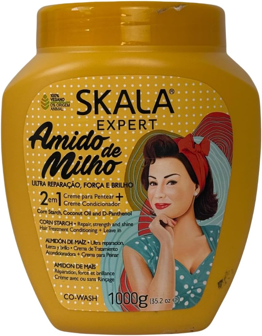 Linha Expert - Creme de Tratamento 2 em 1 Amido de Milho 1 Kg - (Expert Collection - Corn Starch 2 in 1 Treatment Cream Net 33.81 Oz)