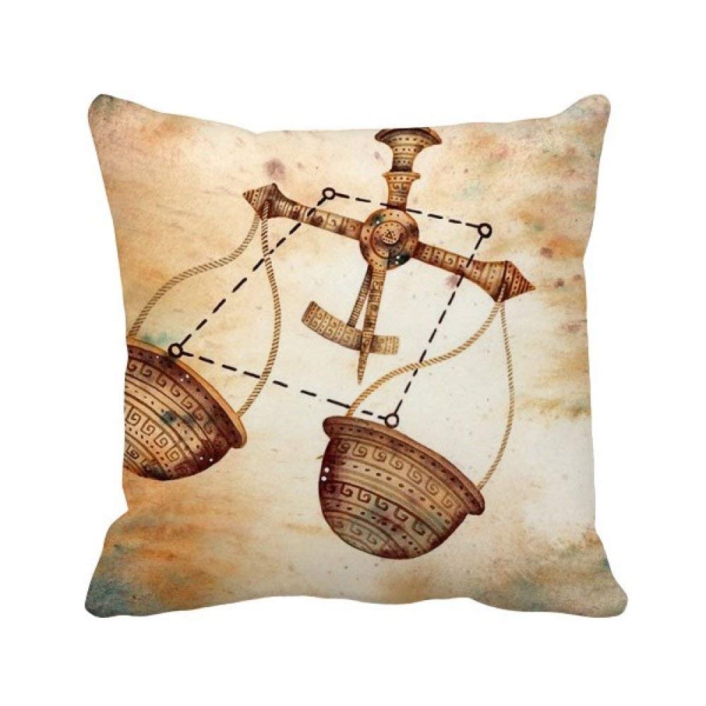 beatChong beatChong September October Libra Constellation Zodiac Square Throw Pillow Insert Cushion Cover Home Sofa Decor Gift 40 x 40cm (There are Some Measurement Error) Multicolour