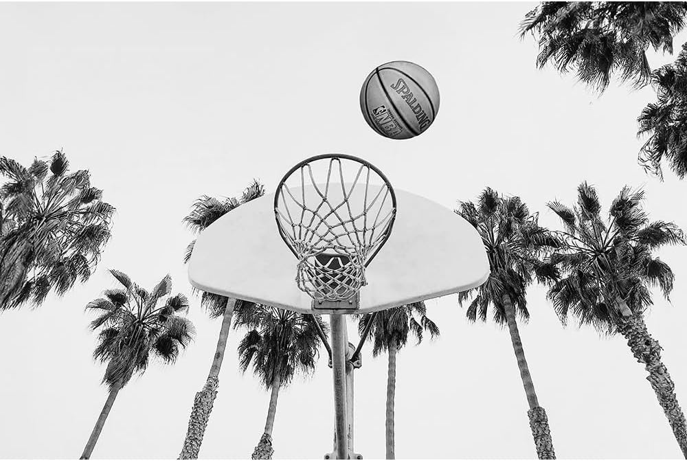 ArtDirect Basketball Unframed Art Print Giclee Poster by Sisi and Seb - Ready for Framing with Customization Sizes 10x7, 14x9, 20x13, 36x24, 48x32, and 60x40 Inches