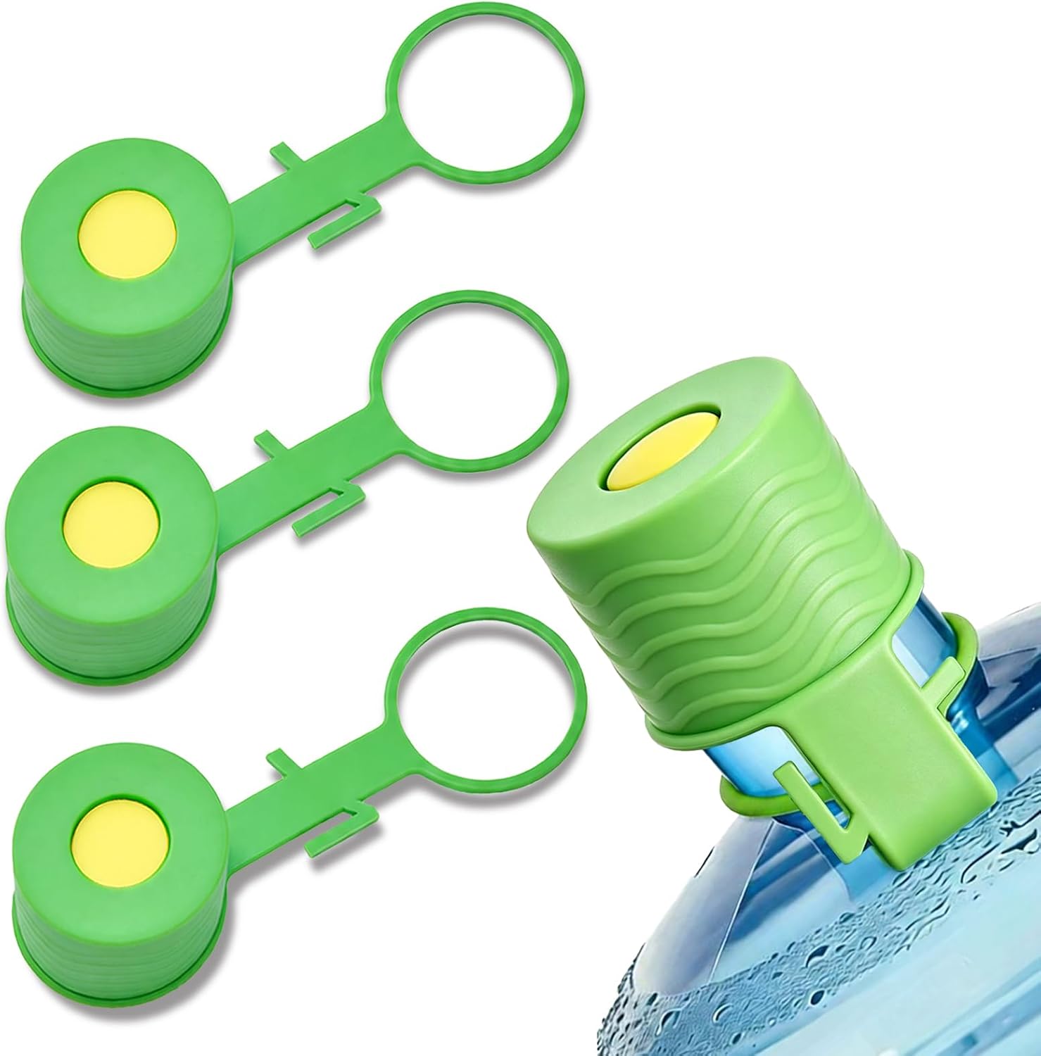 Silicone 5 Gallon Water Jug Cap 3pcs Leakproof Replacement Lid 2/3/4/5 Gal