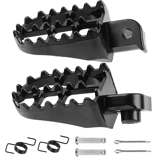 FLYPIG Aluminium Footpegs Foot Pegs Footrest Foot Rest For Dirt bike 50 70 90 110 125cc PW50 PW80 TW200 XR50R CRF70 CRF80 CRF100F TT225S Black
