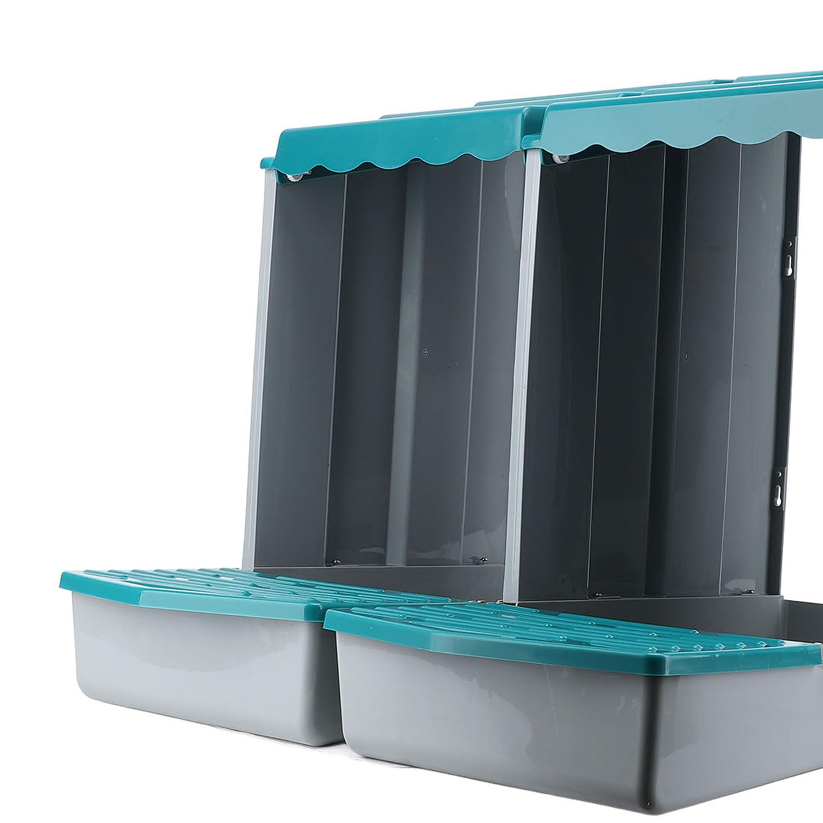 Caja Nido para Pollos, Material PP Resistente a la Intemperie, Cajas Nido para Pollos de Fácil Montaje, Caja Modular para Gallinero con Diseño Extraíble para Gallinas, Patos, Aves de Corral