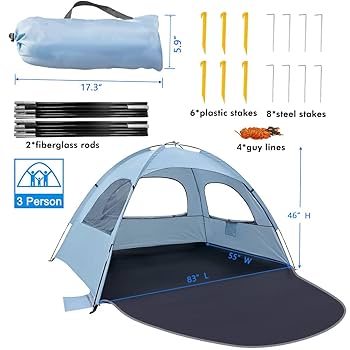 Amazon.com: WhiteFang Beach Tent Anti-UV Portable Sun Shade