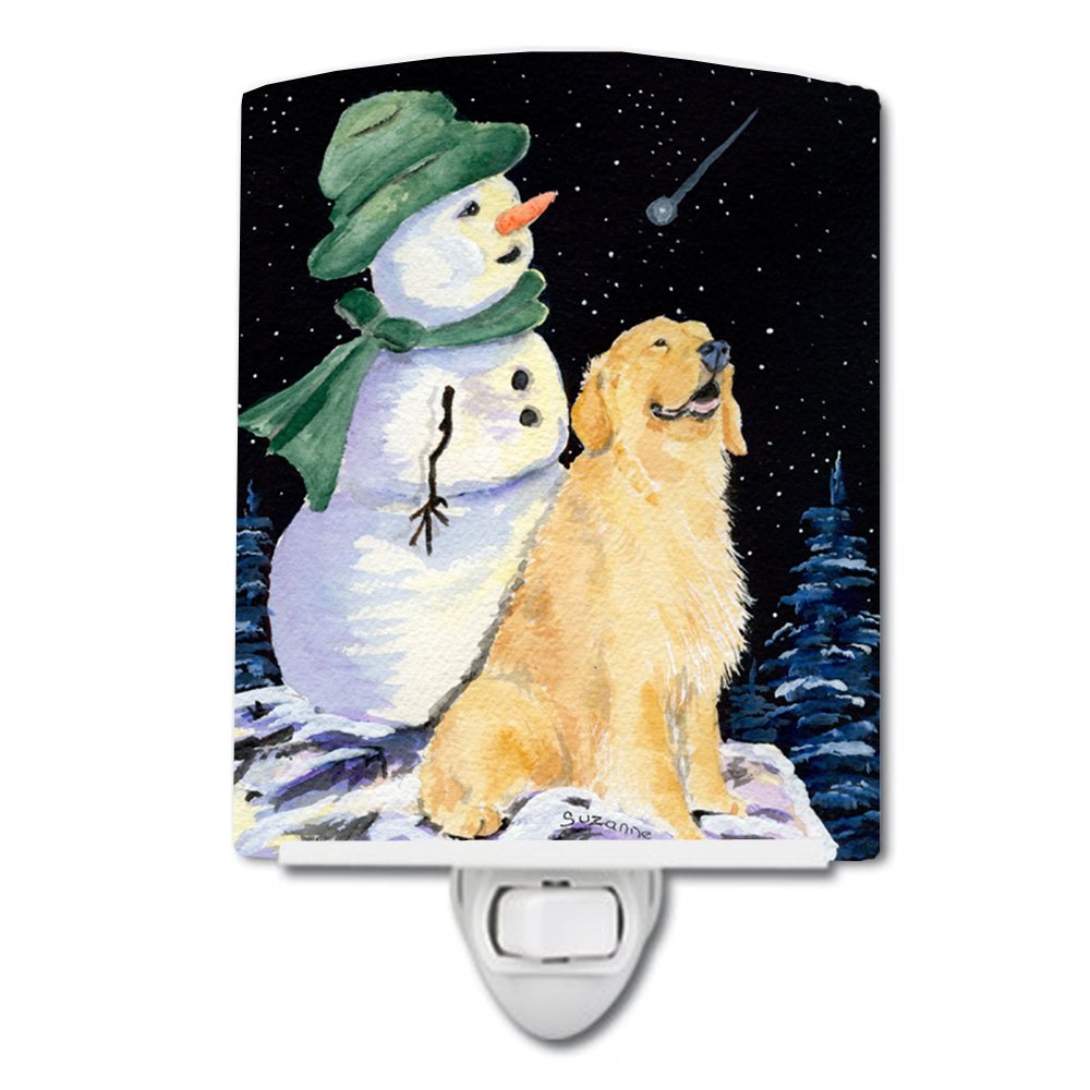 Caroline'S Treasures Ss8577Cnl Golden Retriever Ceramic Night Light Compact,
