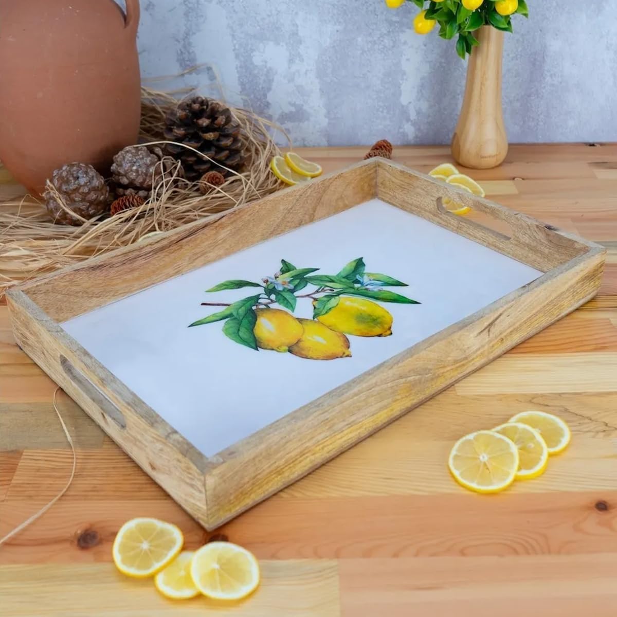 Bambum Kangura Limon Çay Tepsisi Büyük