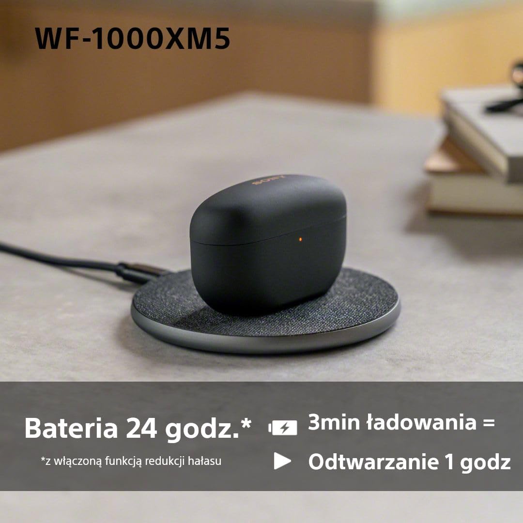 Sony WF1000XM5S.CE7 Słuchawki Douszne, Srebrny, Do 24 h