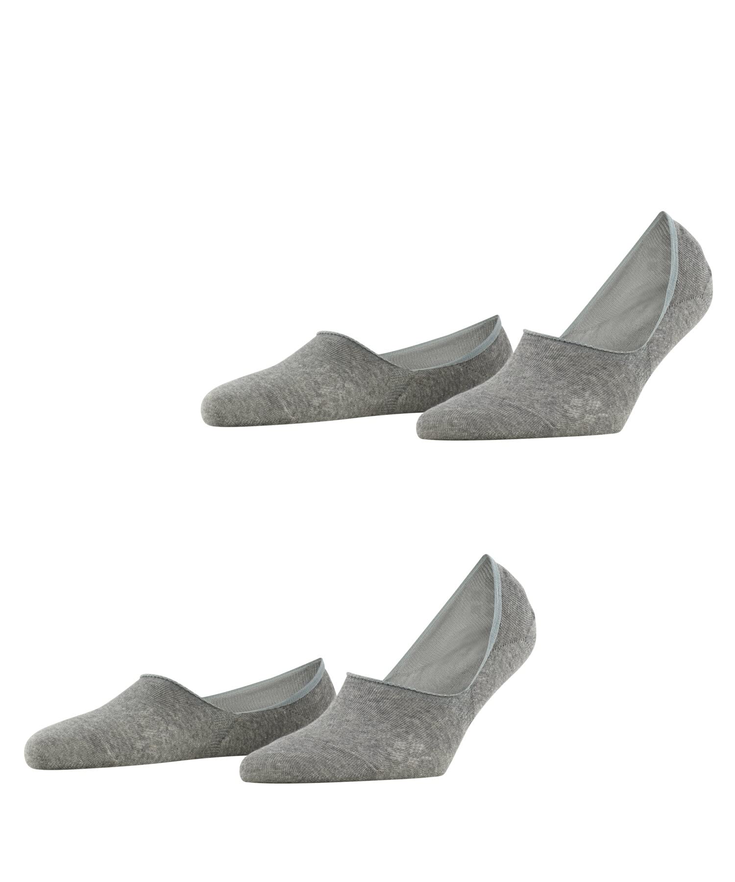 Burlington Damen Everyday 2-Pack Füßlinge atmungsaktive Baumwolle Invisible Medium Cut weicher Rand Silikon an der Ferse für druckfreien Sitz und besten Halt strapazierfähig Multipack 2 Paar