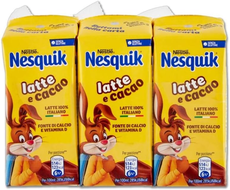 Agita e Gusta Milk and Chocolate Ready to Drink 3 x 180 ml