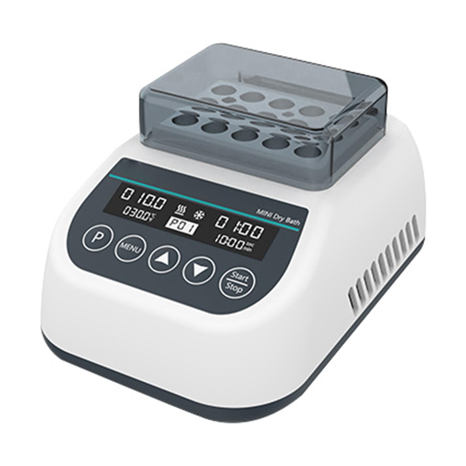 Incubadora de Baño Seco Digital, Calentador de Bloque de Laboratorio, Control Termostático de Temperatura Preciso, 9 Modos Programables y Pantalla LED para PCR, Preparación de Muestras MDB100C