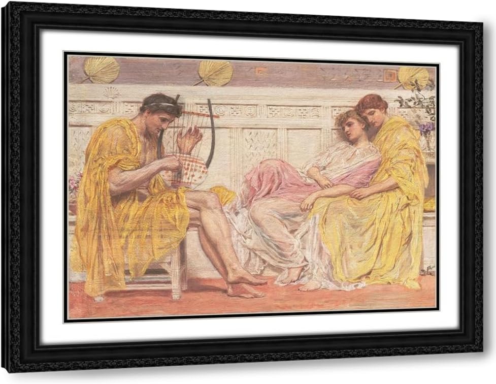 ArtDirect A Musician Custom Framed Art Print Giclee Print or Canvas Options with Various Sizes and Customization by Albert Joseph Moore