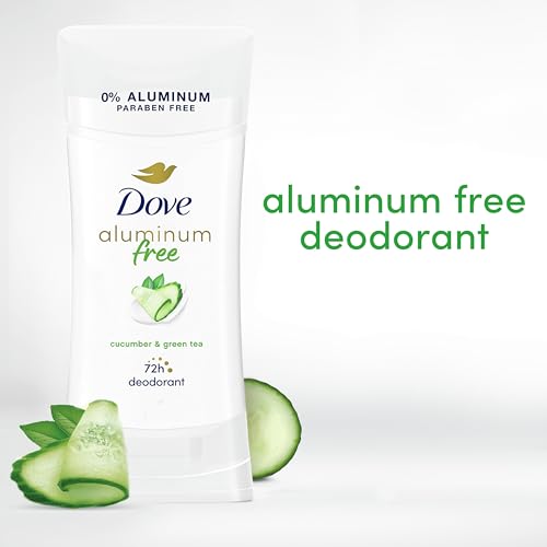 Image of Dove Aluminum Free Deodorant for Women Cucumber and Green Tea 72 hour odor protection 2.6 oz