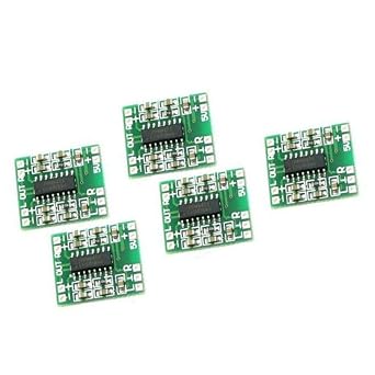 PAM8403 Mini 2 Channel 3W Stereo Class D Audio Power Amplifier Module Board Pack of 5 by Envistia Mall