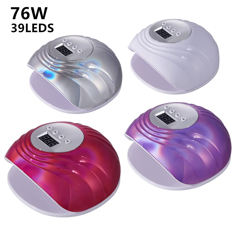 AAPIE Nageltrockner 76 W 39 LEDs UV-Lampe für Gel-Nagellack Schneller Nageltrockner mit automatischem Sensor 4 Timer-Einstellung für Teenager Anfänger geeignet