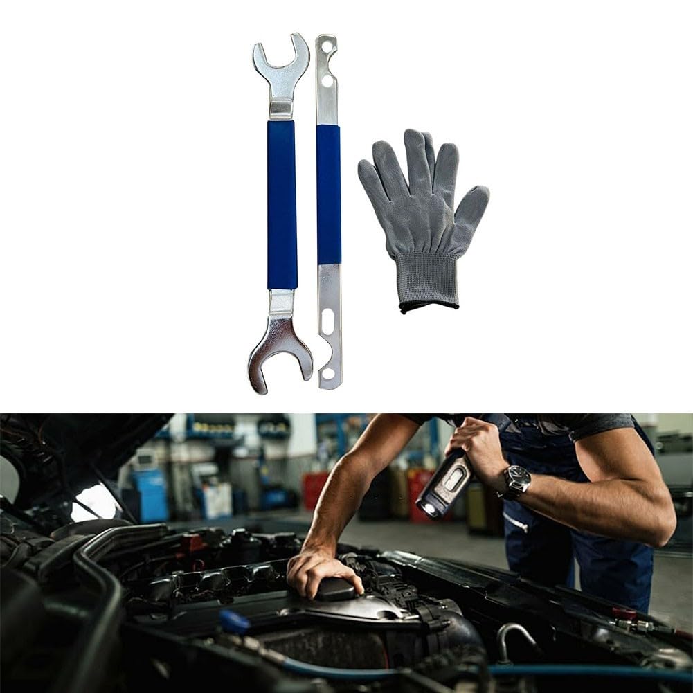 Kit de herramientas de extracción de embrague de ventilador incluye llaves de 32 mm y 36 mm con barra de sujeción de polea para vehículos BMW