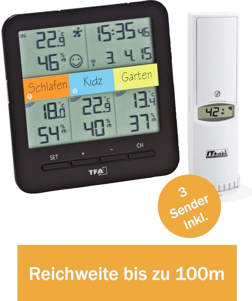 TFA Dostmann WeatherHub Starter Set Con Pluviometro - Stazione Meteo Smart WiFi Per Casa