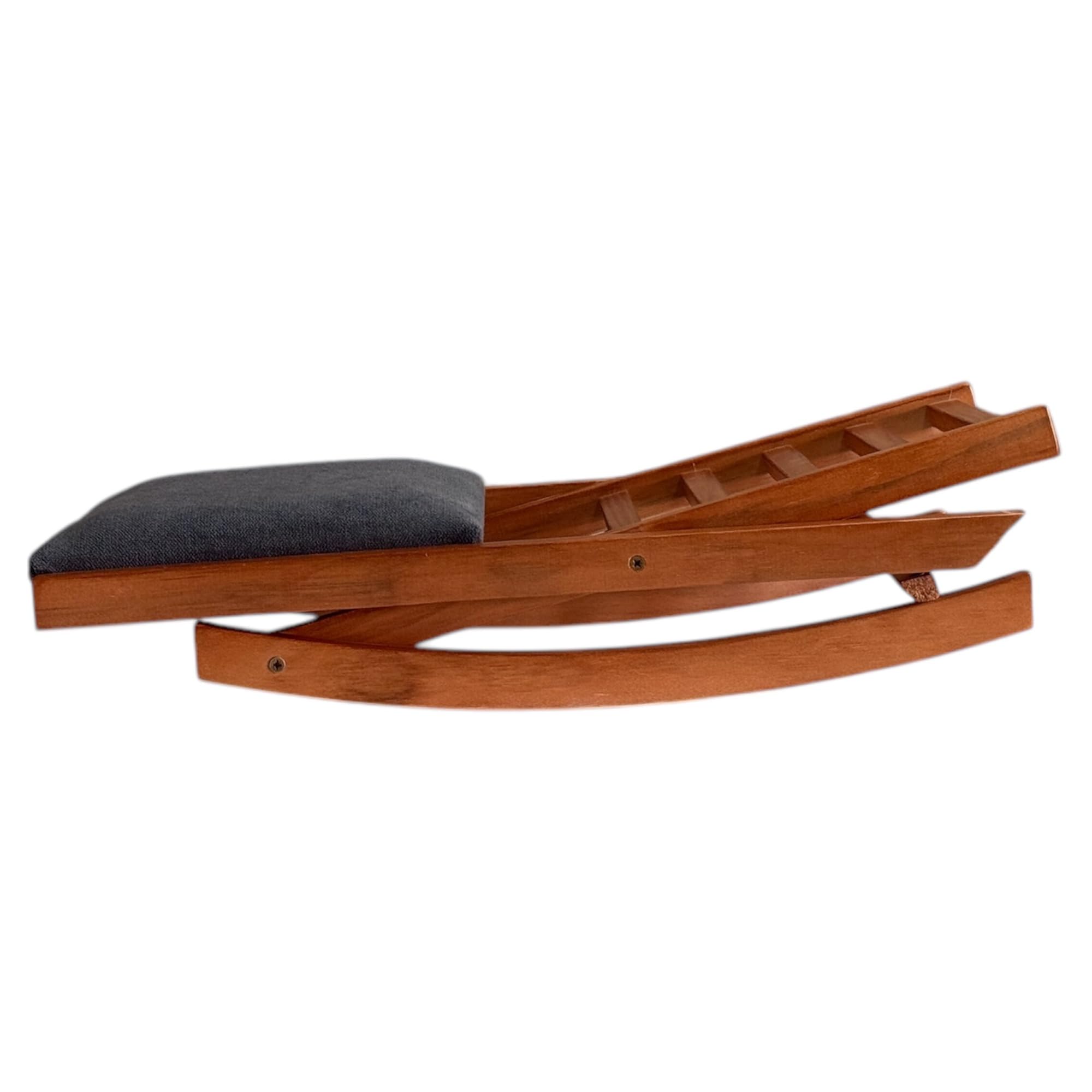 Reposapiés Plegable Balancín de Madera de pino Barnizado en Cerezo (Marengo)
