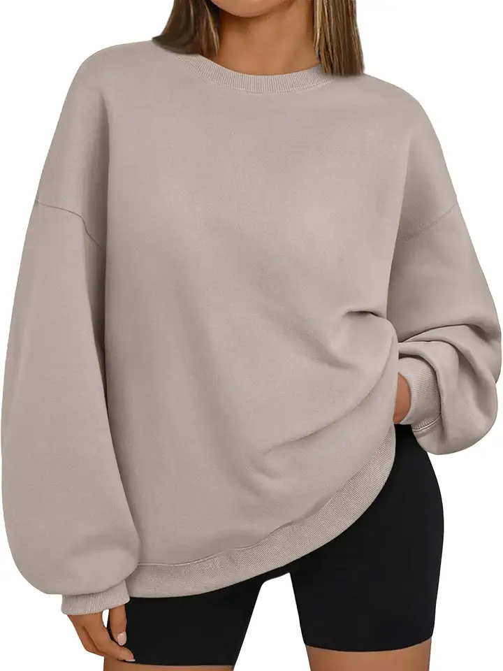 Trendy Queen Sweatshirts for Women Hoodies Oversized Crewneck Tops Sweaters Comfy Fall Winter Outfits Clothes 2025 Fashion OEKO-TEX STANDARD 100