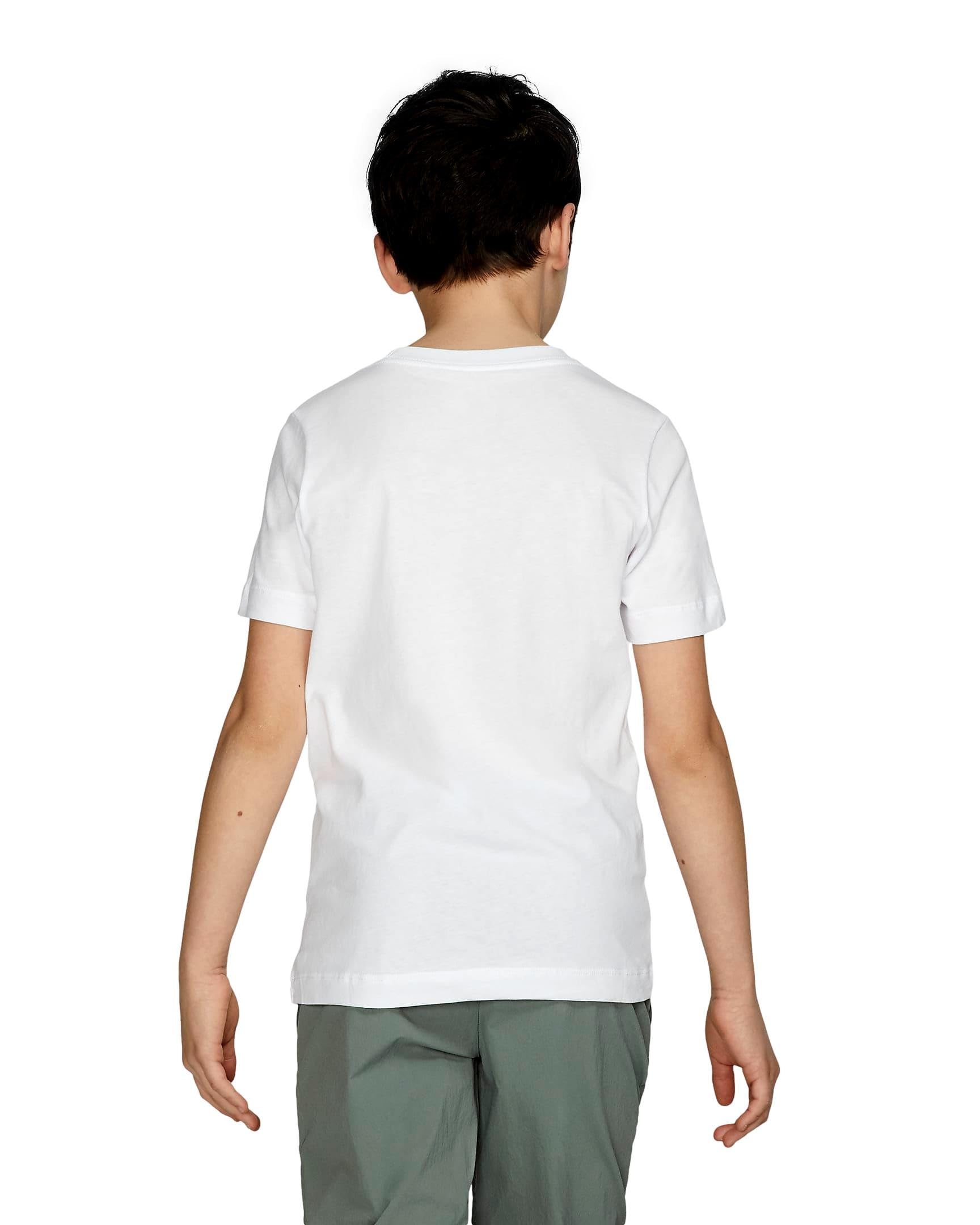Nike B NSW tee Emb Futura T-Shirt, Niños, White/(Black), S