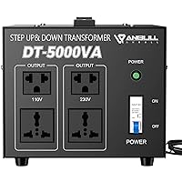 Vista 8 de ANBULL Convertidor de transformador de voltaje DT-1000W, 110 V a 220 V, 220 V a 110 V convertidor de potencia elevador hacia arriba/abajo