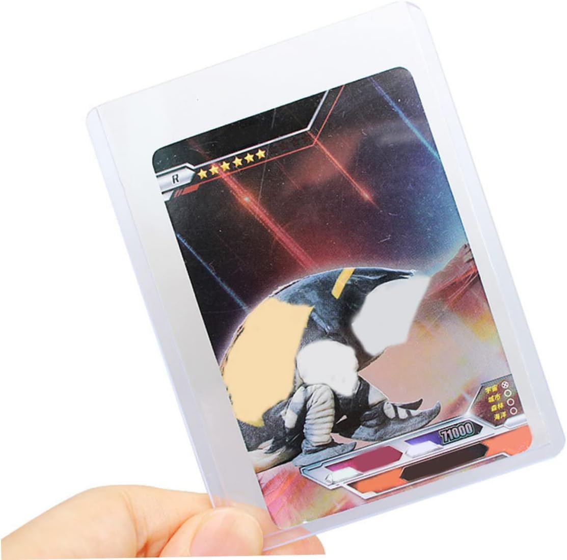 GALPADA 100Pcs PVC Card Sleeves for Baseball and Trading Cards Design Sturdy Protectors for Collectible Portable Holders for Gamers