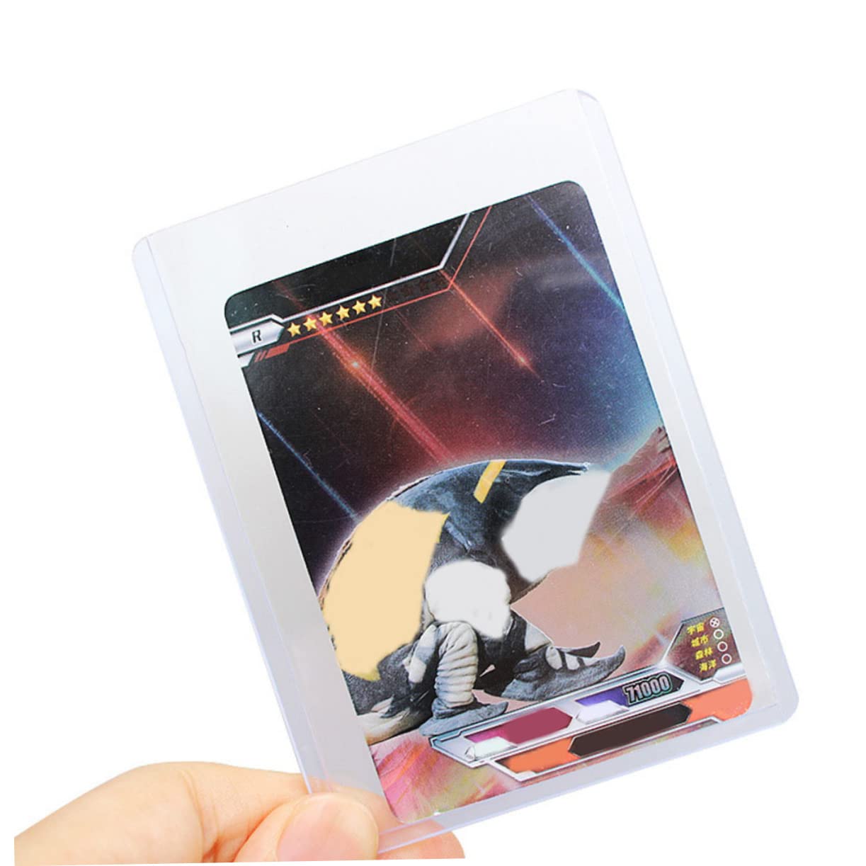 VANZACK 100stücke Pack Spielkartenhüllen Transparente Schutzhüllen aus Pvc für Sammelkarten Wasserabweisend und Kratzfest