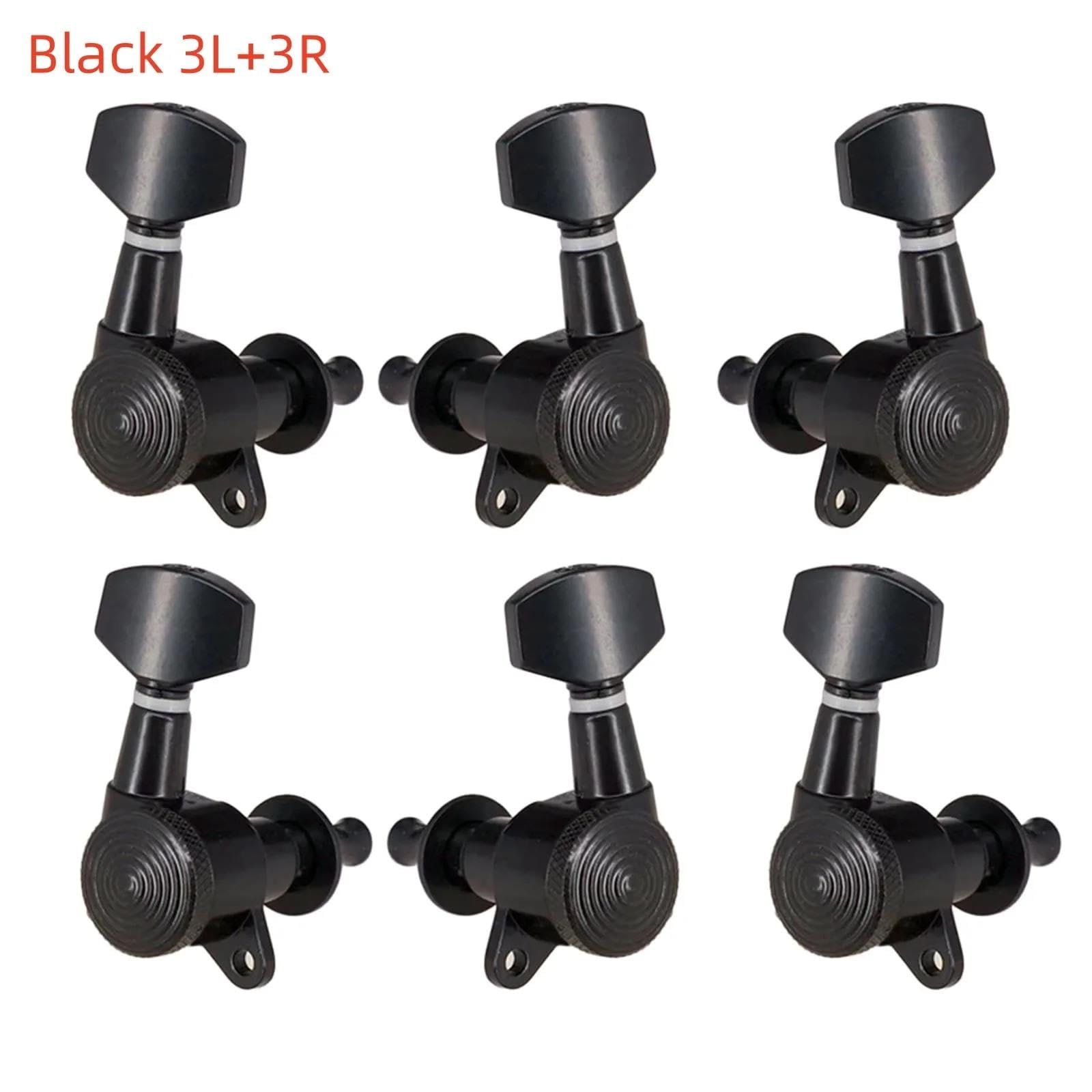 Juego De Afinador Guitarra 3R3L Con Bloqueo Automático Negro Para Modelos ST TL Clavijas Guitarra