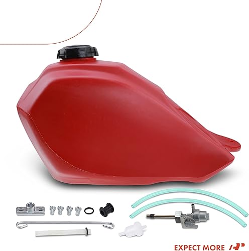 Miniatura 8 de A-Premium Depósito de combustible de gasolina con tapa de combustible e interruptor de válvula de gasolina compatible con Honda ATC250SX 1985 1986