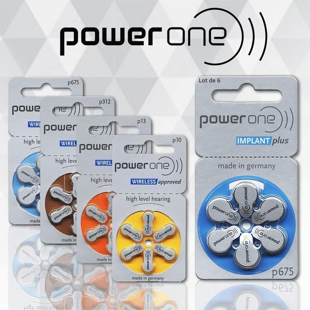 Power One 10 paquets (60 piles) Power One Cochlear Implant 60 piles