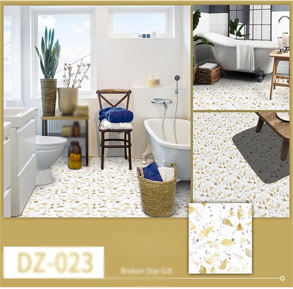 Decorative Wallpaper Tile Stickers Self Adhesive Floor Stickers Living Room Kitchen Bathroom (Argento 30cmx30cmx8Pcs)