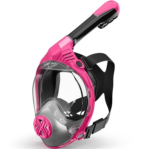 Full Face Snorkel Mask- Snorkeling Gear for Adults with Safe