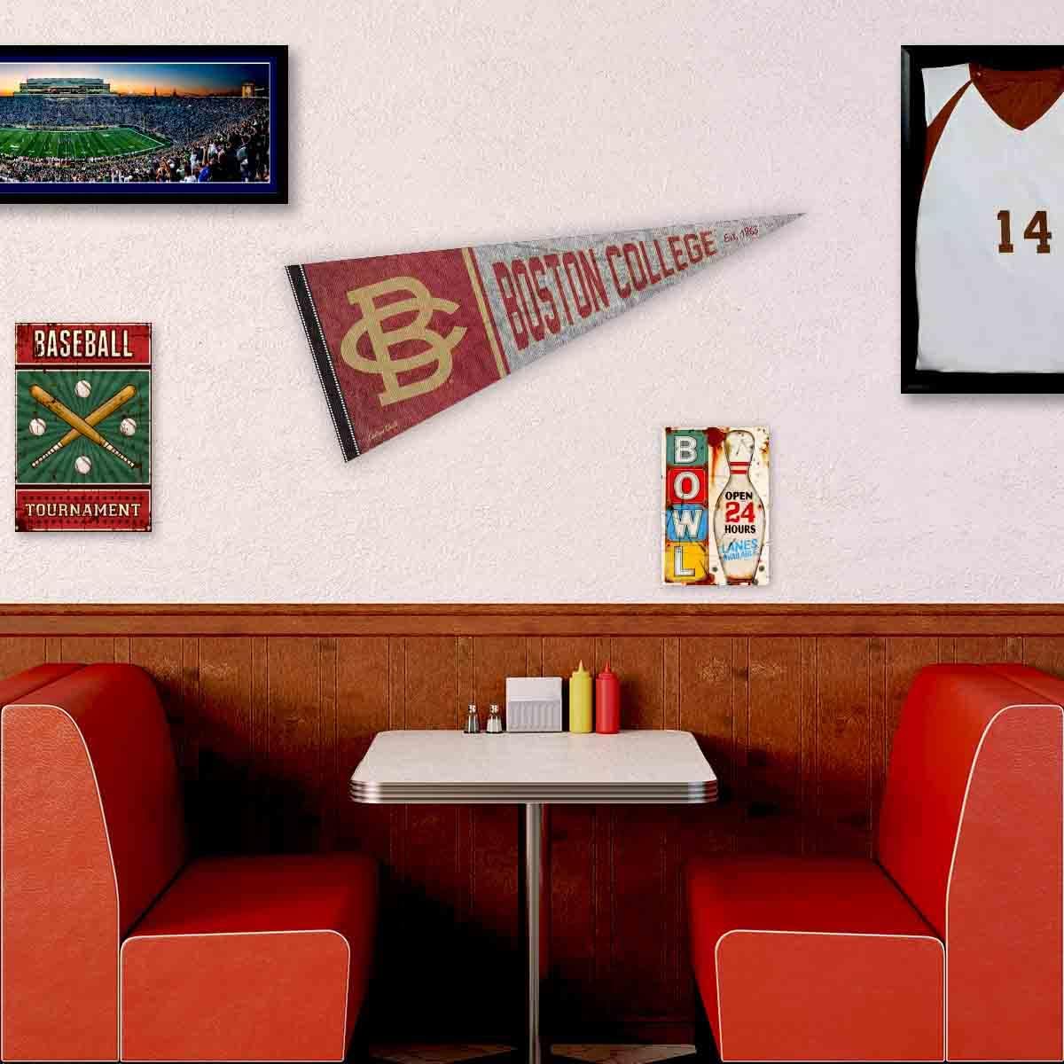 Boston College Eagles Pennant Throwback Vintage Banner - Image 3