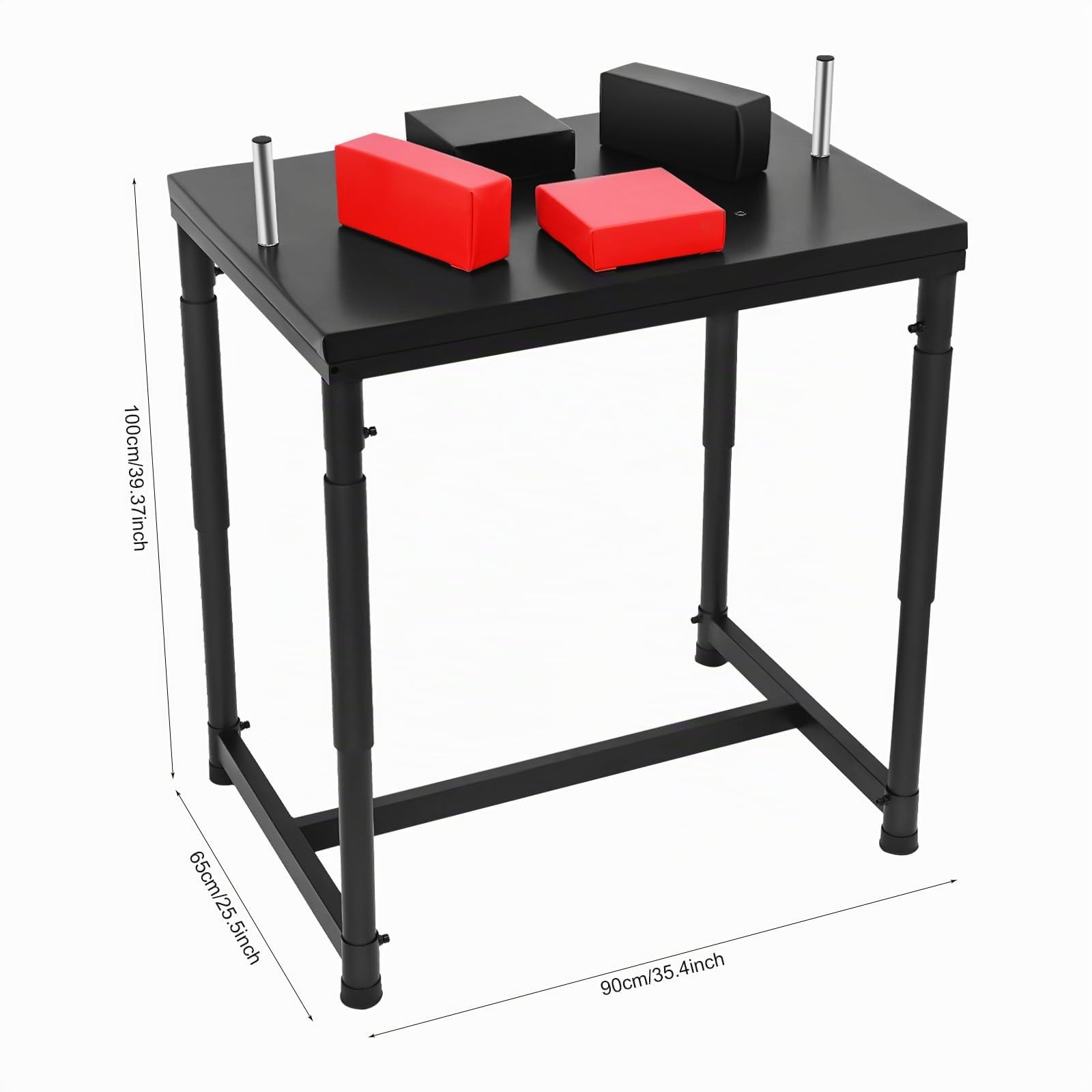 Table professionnelle de lutte pour bras - Table de compétition standard avec support de poignet réglable - Appareil d'entraînement pour la maison, la salle de sport, le club, le bureau - Capacité de