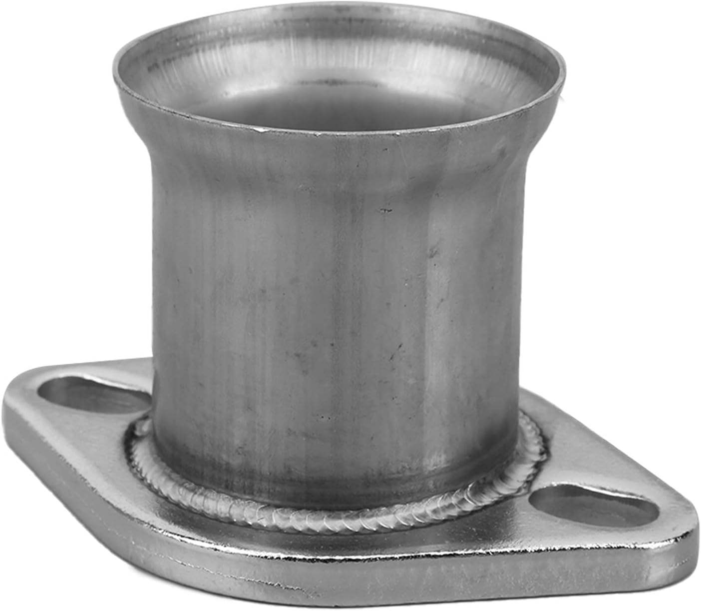 Turbo Exhaust Flange,2 Bolts Exhaust Flange 3in Stainless Steel Pipe to 2.5in Turbo Exhaust Adapter