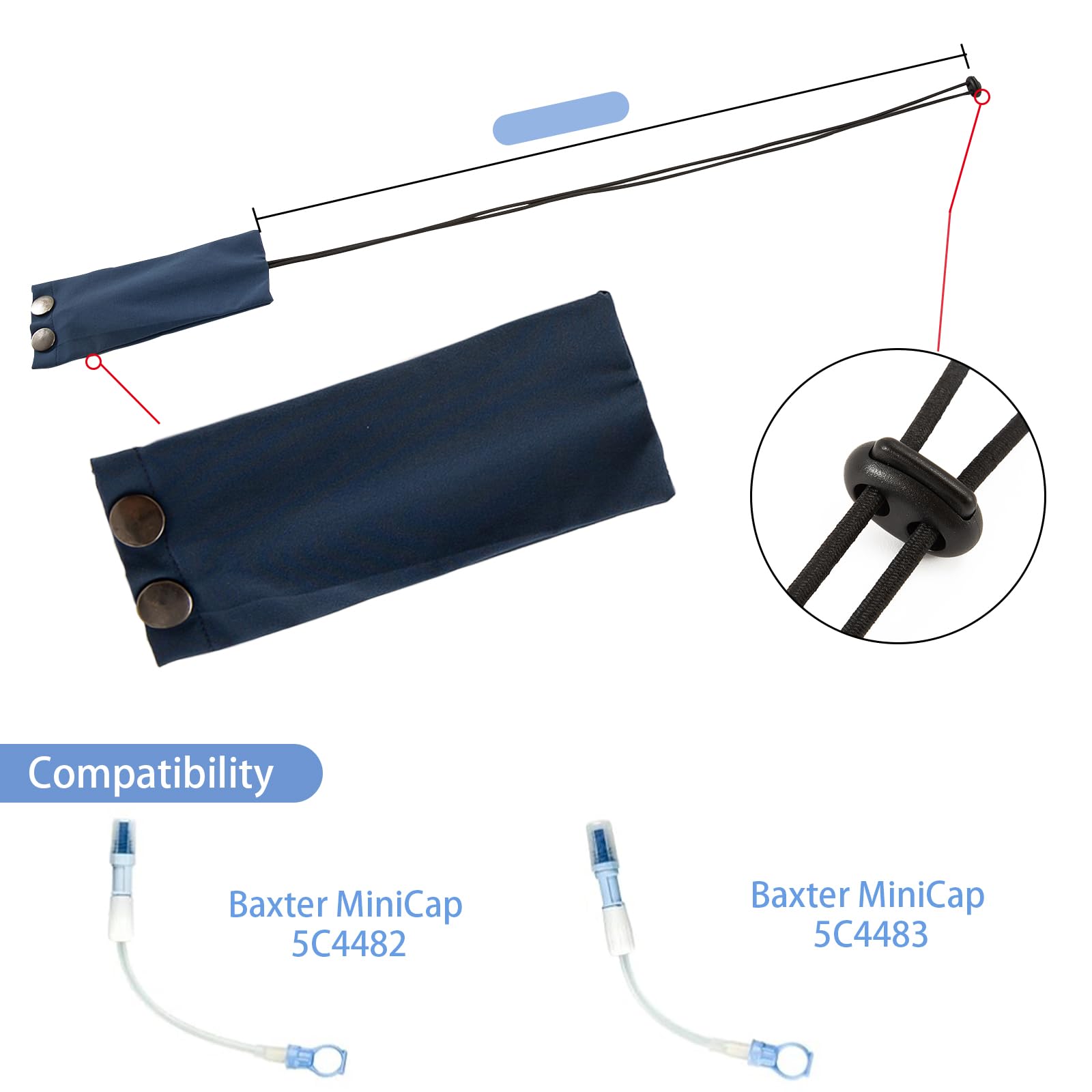 Peritoneal Dialysis Catheter Holder for Baxter 5C4482 5C4483, PD Catheter Lanyard PD Secure Shower Support PD Transfer Set Catheter Holder Accessories for Men & Women