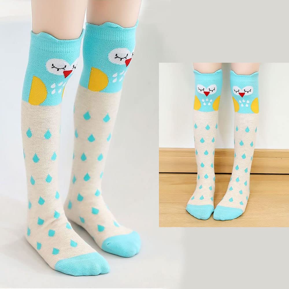 FedMois Mädchen Kniestrümpfe über Knie Socken 6er Pack