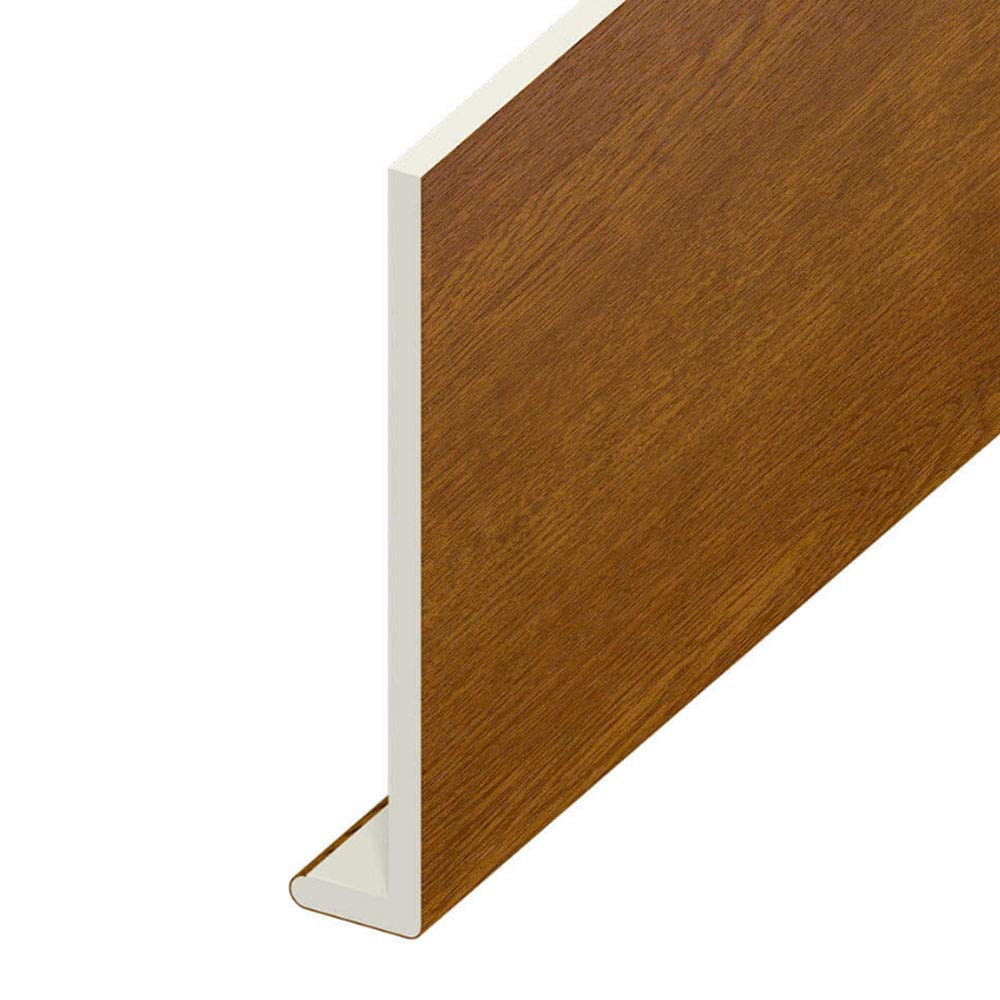 150mm x 5 Metre uPVC Fascia Cover Capping Board Golden Oak - 9mm Thick
