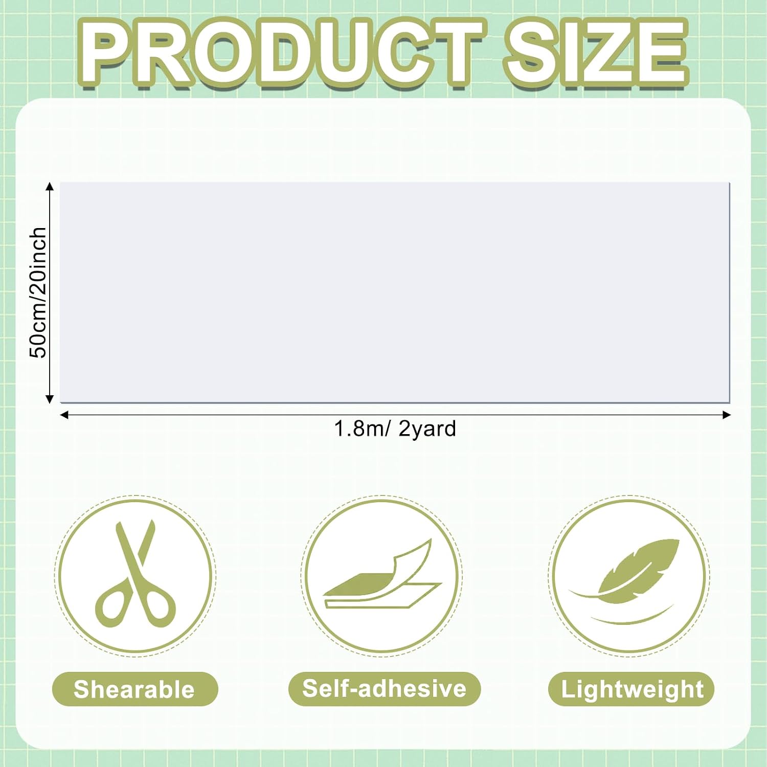 20 x 72 in Self Adhesive Flex Fleece Sewing Soft Fleece Stabilizer