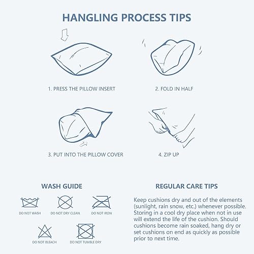 Miniatura 7 de LVTXIII Almohadas decorativas para exteriores e interiores, cojines cuadrados de 18 x 18 pulgadas para cama, sofá, muebles de patio (juego de 2,