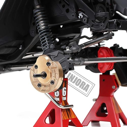 Miniatura 7 de INJORA AXI03007 - Tapa de dirección para nudillos de latón para 110 RC Crawler AXAIL SCX10 III AXI03007 y Capra 1.9 UTB AXI03004, 2 unidades (juego