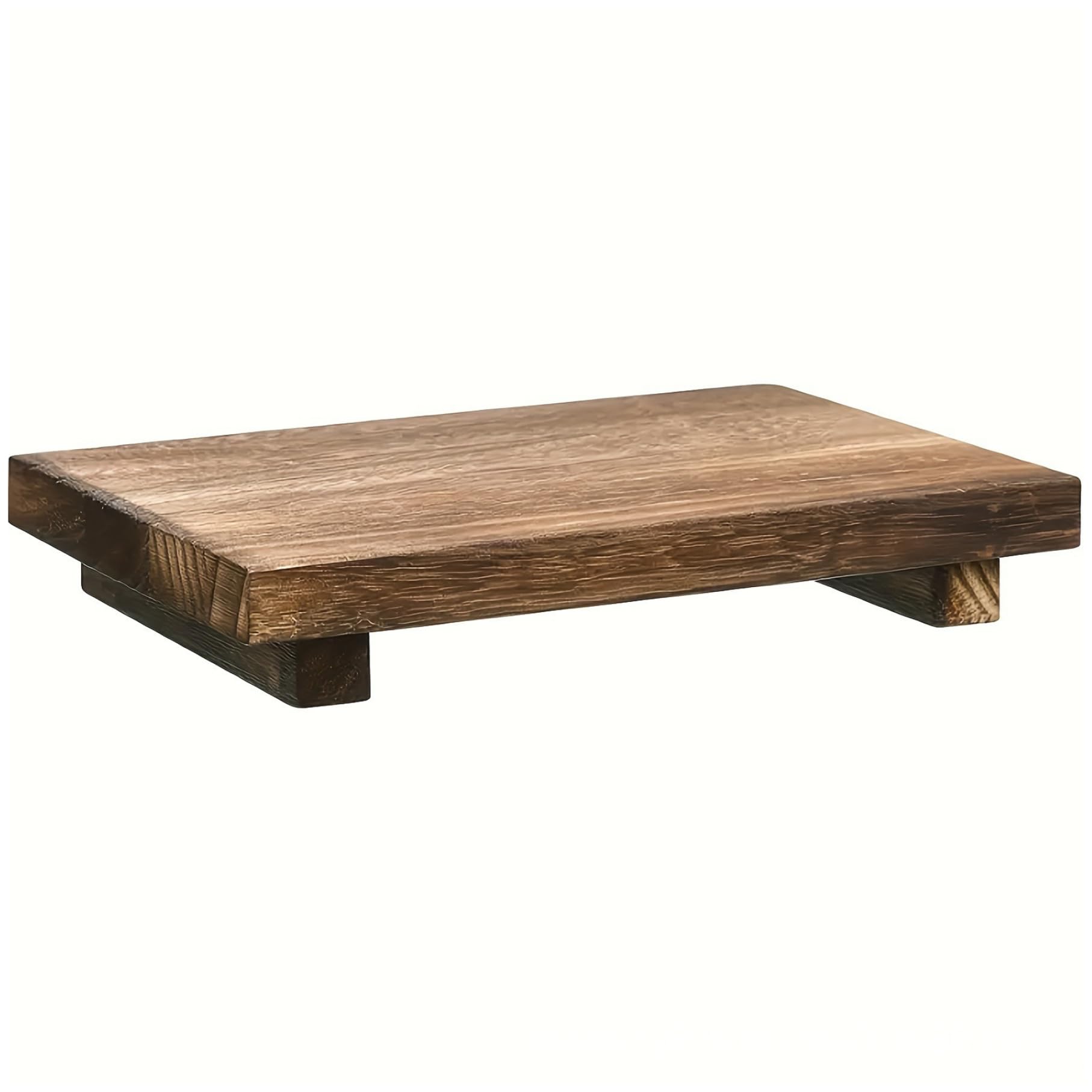 Xdyyjrasa Wooden Pedestal Stand - 9x6x2 Soap Dispenser Tray, Farmhouse Kitchen Countertop Decor